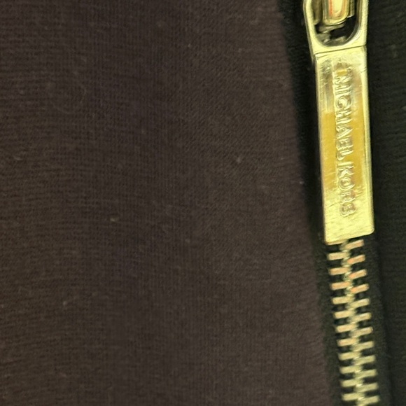 Michael Kors Black and Purple Long Sleeve Dress, size large has pockets - Picture 3 of 8